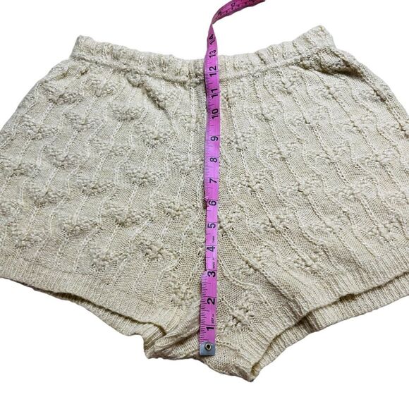 Urban Outfitters Sparkle & Fade Cream Metallic Sweater High Waist Shorts - Large - Picture 10 of 12